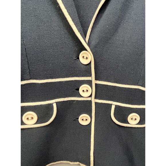 Jones New York Jacket Women Large Navy Blue Sailor Nautical Button front - Picture 7 of 7